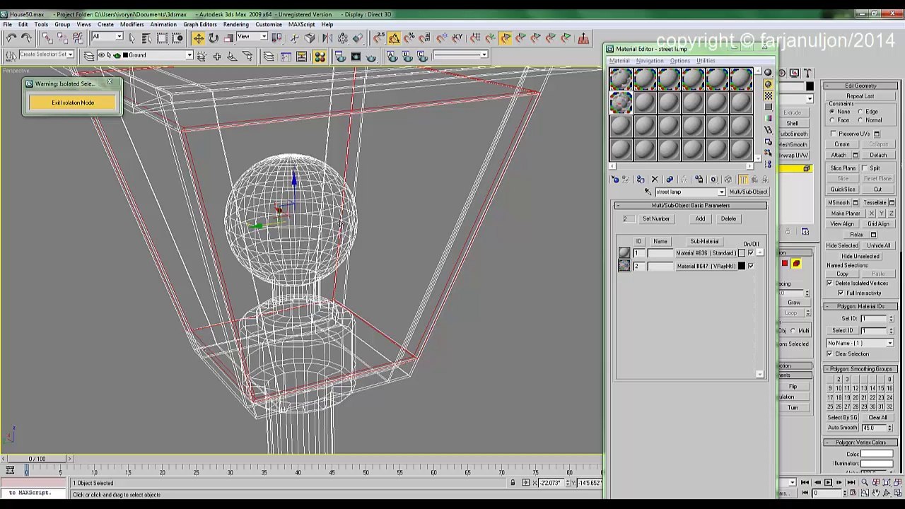 Street Lamp Speed Modeling in 3ds Max