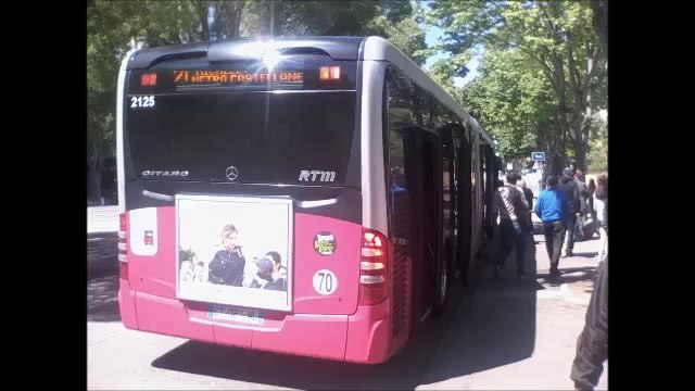 [Sound] Bus Mercedes-Benz Citaro G C2 BHNS TGB n°2125 de la RTM - Marseille sur la ligne 21