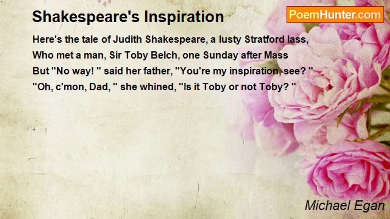 Michael Egan - Shakespeare's Inspiration