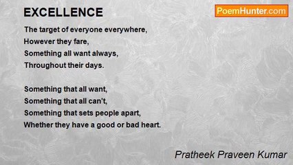 Pratheek Praveen Kumar - EXCELLENCE