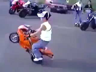 one wheeling by child