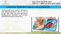 Medications for Alzheimer’s and Antiparkinsonian’s Diseases - www.magnusonlinepharmacy.com