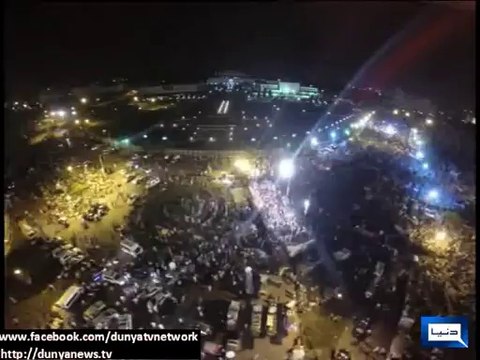 Dunya News - Exclusive Coverage Of PTI Azadi March Through Aerial Camera
