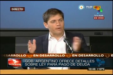 Un juez de EEUU, no Argentina, traba pago de la deuda, señala Kicillof