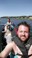 Goat enjoys scenic canoe ride in Alaska