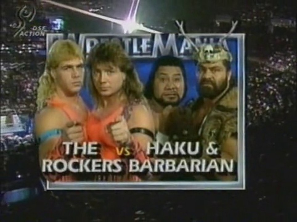The Rockers VS Barbarian & Haku - WrestleMania 7 (German)