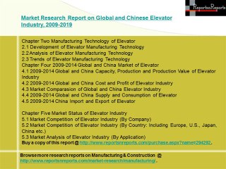 Global and Chinese Elevator Industry 2019