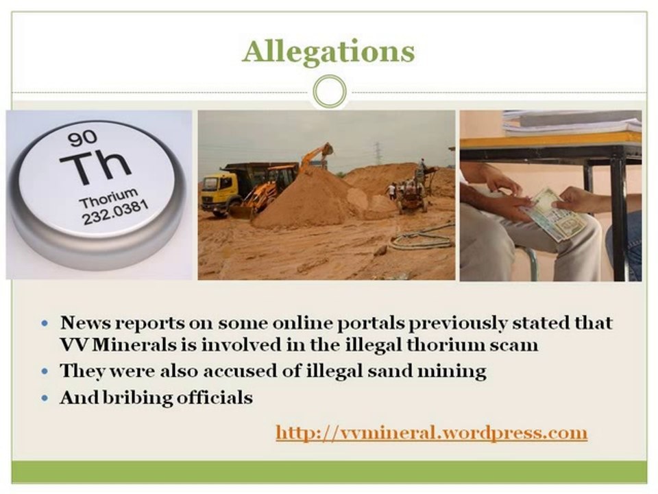 VV Mineral Not Responsible For Nuclear Gold Being Sent Out With Impunity From Tamil Nadu