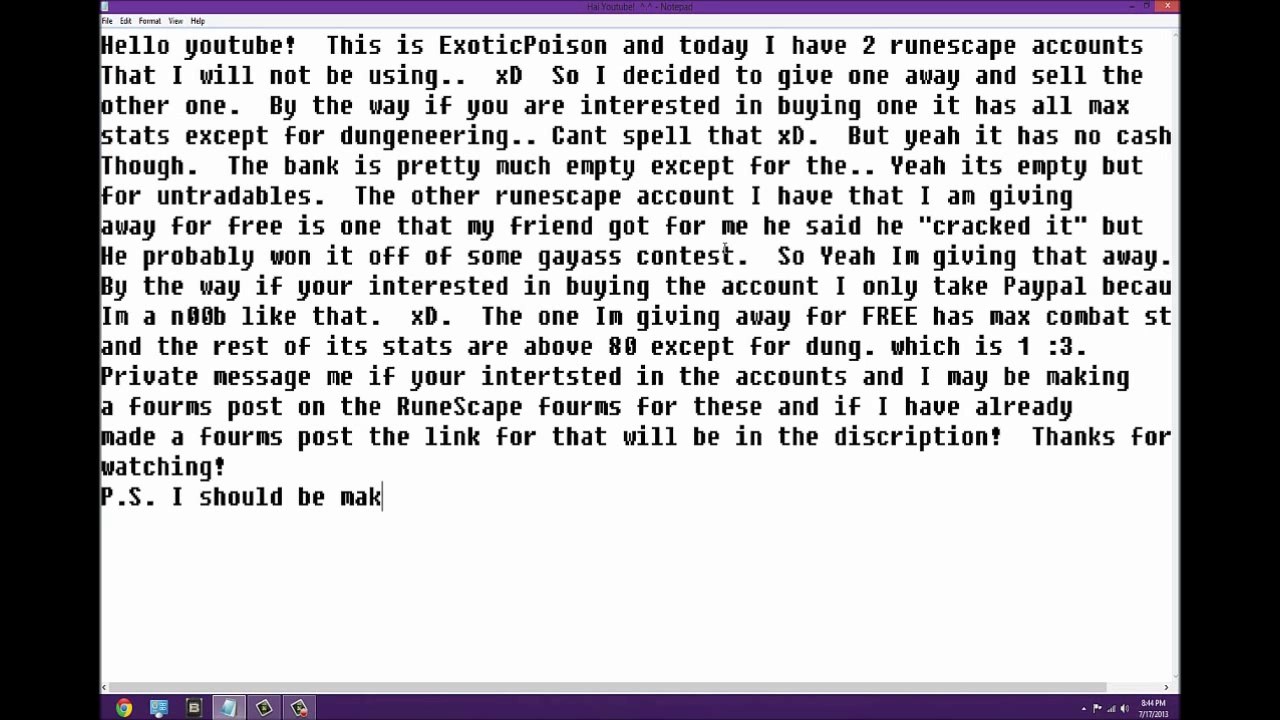 PlayerUp.com - Buy Sell Accounts - Free Runescape Accounts - July 2013(1)