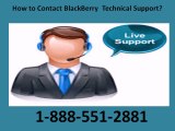 1-888-551-2881 BlackBerry Technical Support Number