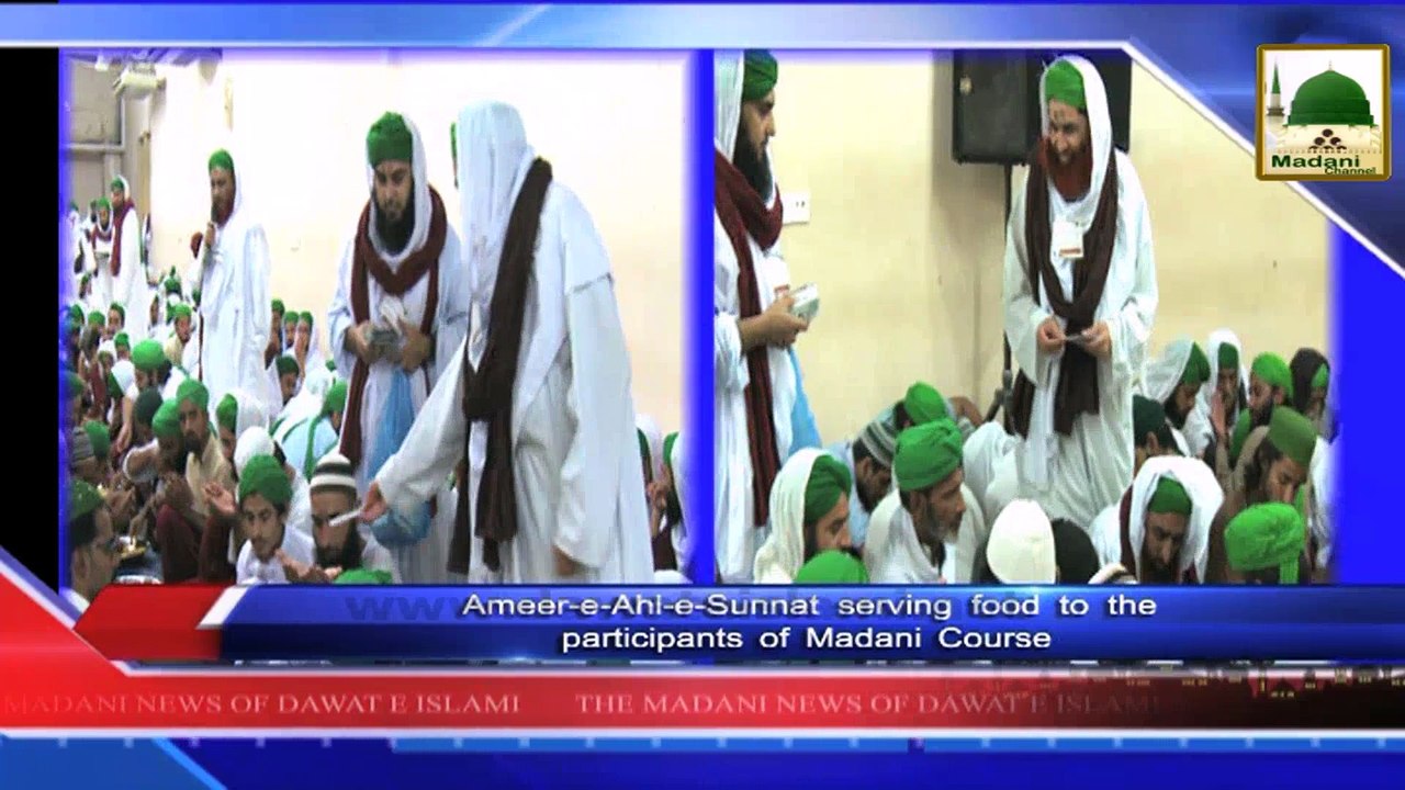 News 09 Aug - The participating of Madani Course having a meal with Ameer e Ahle Sunnat