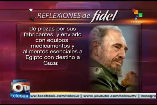 Fidel Castro elogia solidaridad de Venezuela con el pueblo palestino
