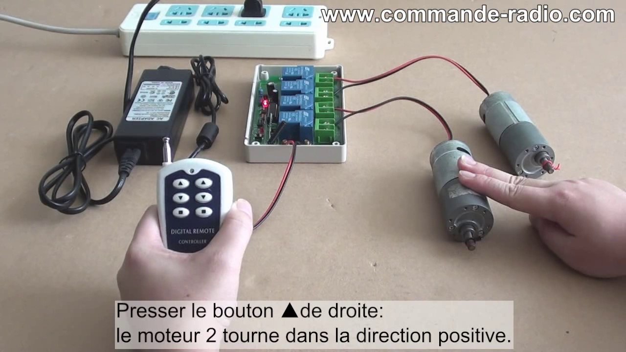 Comment Télécommander 2 CC Moteur Par Contrôleur de Moteur Sans Fil Haute Puissance