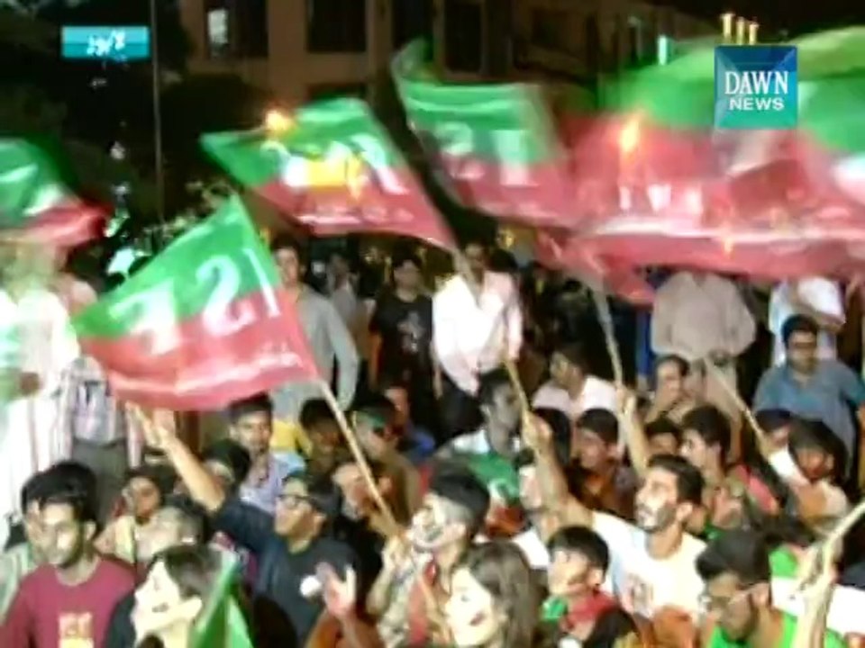 PTI holds sit-in on Lalack Chock DHA Lahore