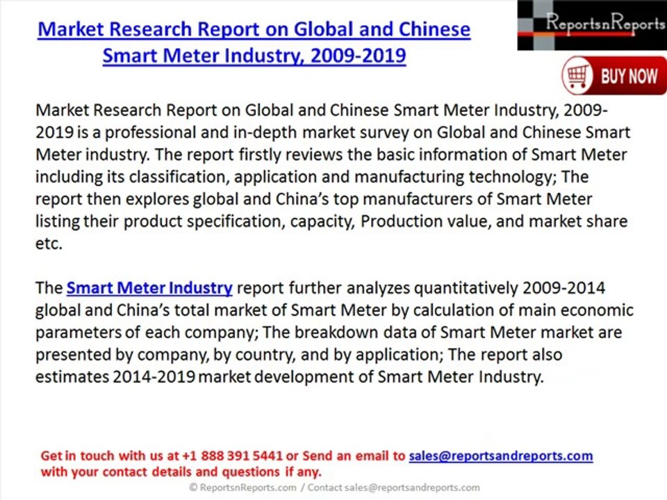 Market Research Report on Global and China Smart Meter Industry 2019
