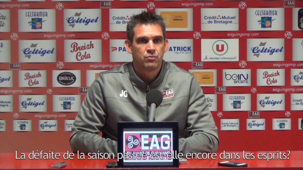 EAG TV: la conférence de presse de Jocelyn Gourvennec avant Guingamp-Marseille