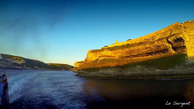 bonifacio ferry Travel timelapse - traversé en ferries de bonifacio en Corse vers la Sardaigne en Timelapse