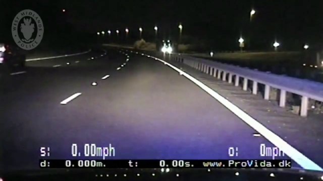 Police deliberately crash into a car on the M6