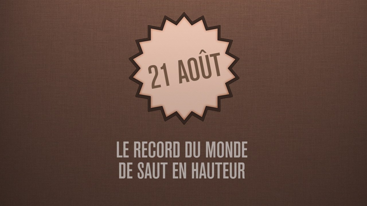 C'était un... 21 aout, en 1983, le record du monde de saut en hauteur est battu 2 fois en 5 minutes !