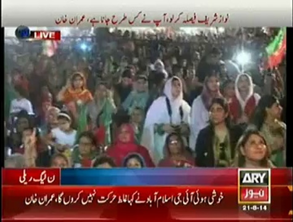 Imran Khan Speech At Azadi March - 21st August 2014 Part 3