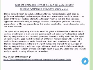 Global and China Mercury Analyzer Industry Research Report and Forecast to 2019