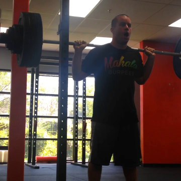8/18- back squat, 5th set. 270 lbs, 3 reps