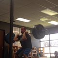 8/20- front squat, 7th of 8 attempts (last successful). 235 lbs, 3 reps