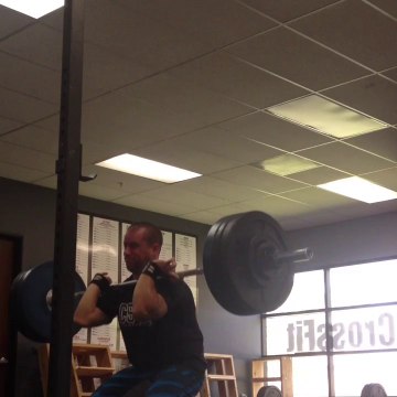 8/20- front squat, final attempt (failed). 240 lbs, 1 rep