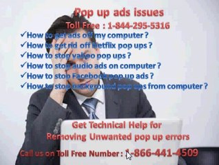 Block Pop Ups Technical Support | 1-844-295-5316 |Remove Pop Up ads