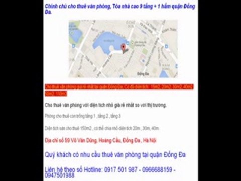 cho thue van phong 30m quan dong da