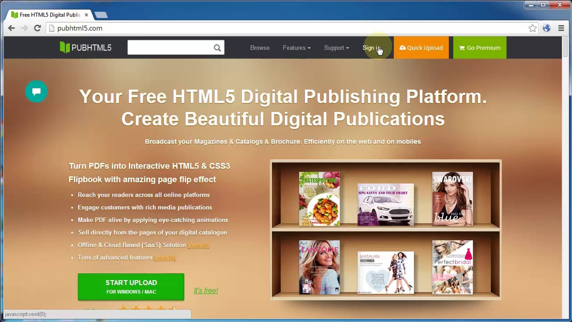 Pub Html5 Free Digital Flipbook Publishing Solution For Mac