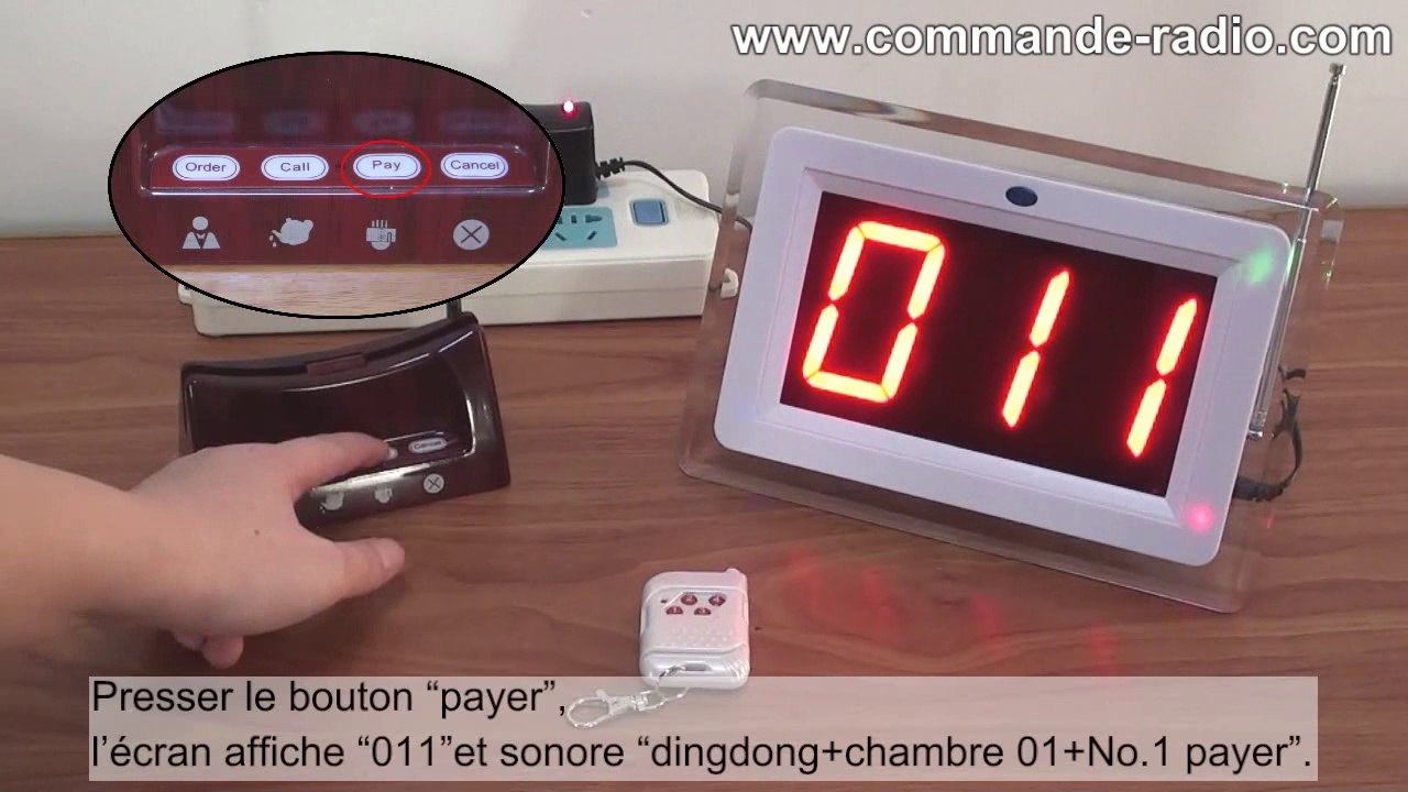 99 / 999 Canaux Récepteur d’Appel Sans Fil Hôte Multimode