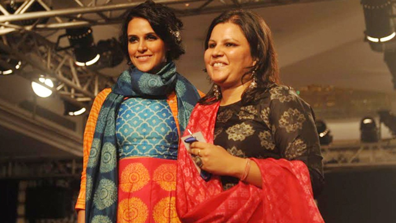 Neha Dhupia Walks The Ramp For Swati Vijayvargie @ LFW Winter Festive 2014 !
