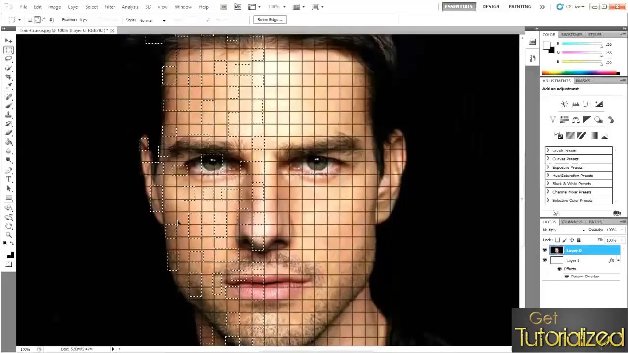 Photoshop CS5 - Face Explosion (Block) Tutorial
