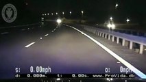 UK police in forced car crash with wrong-way driver