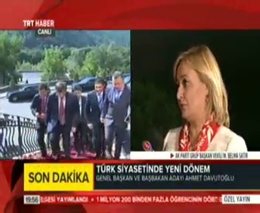 Ak Parti Grup Başkanvekili Mihrimah Belma Satır, Ahmet Davutoğlu'nun Yeni Başbakan Olarak Açıklanmasını Değerlendiriyor