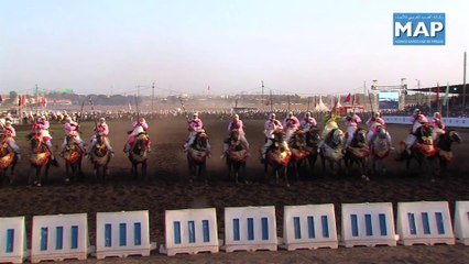 مهرجان التبوريدة ببوزنيقة، محاكاة الإقدام في ساحة الوغى