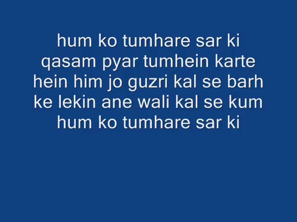 hum ko tumhare sar ki qasam Pakistani karaoke by A Javaid
