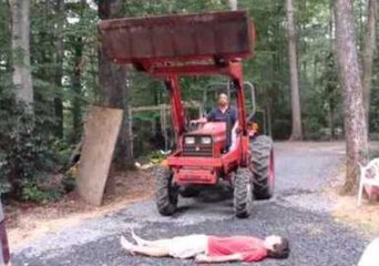 Man Dares Ice Bucket Challenge With a Tractor
