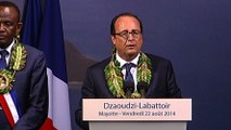 Discours du président François Hollande à Dzaoudzi à Mayotte