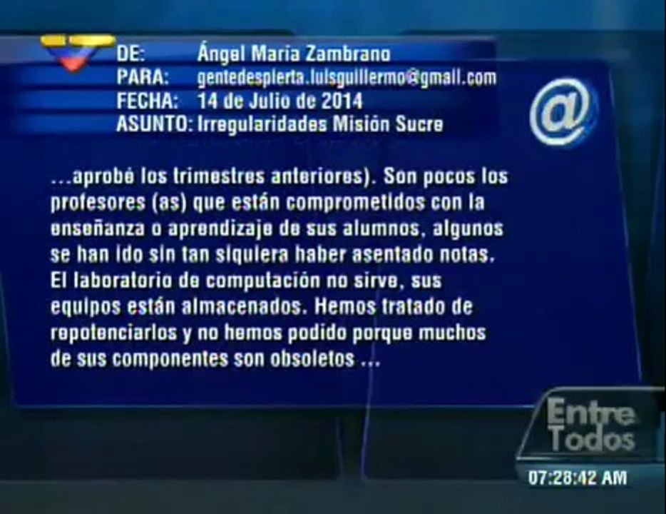 (Vídeo) Entre Todos con Luis Guillermo García del 22.08.2014 (6/6)