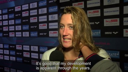 Mireia Belmonte Garcia, winner of women's 200 m Butterfly – Day 12, Berlin 2014