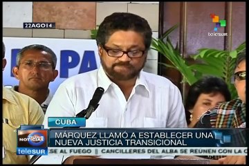 FARC llaman a establecer una nueva justicia transicional