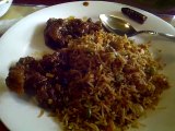 Fried Rice, Mongolian Beef & Pork In Hoisin Sauce at Golden Dragon