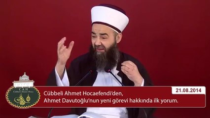 Cübbeli Ahmet Hoca'dan Davutoğlu'na dua