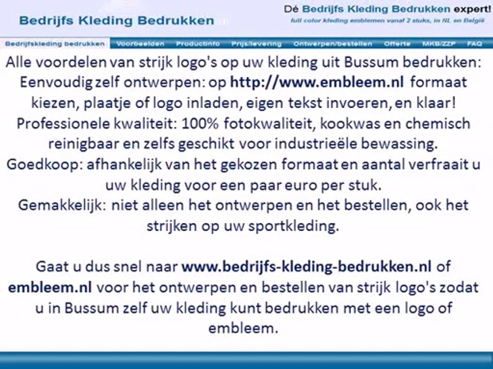 Kleding bedrukken Bussum