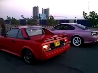 3sgte powered MR2 against 2j Silivia