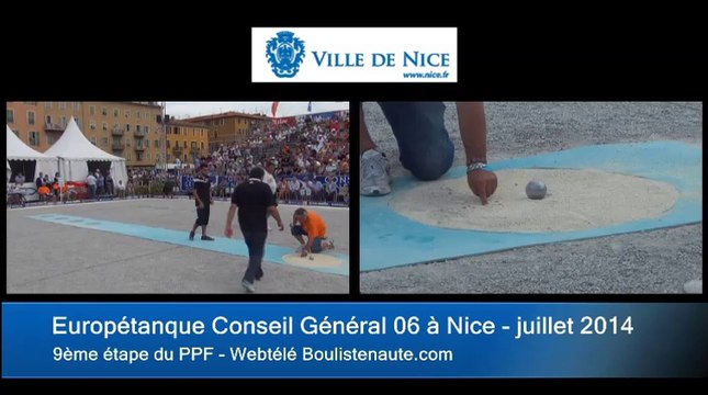 Europétanque, finale du tir de précision Quintais vs Rizzi - Juillet 2014