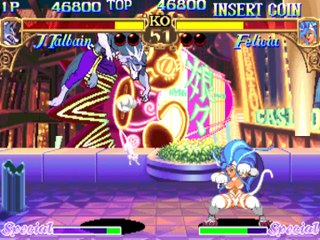 Darkstalkers The Night Warriors - 6 Minute Gameplay (1996) Arcade/PS1/PSN