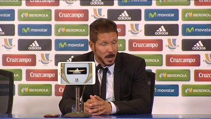 Simeone proud of his team's win and sorry for his expulsion